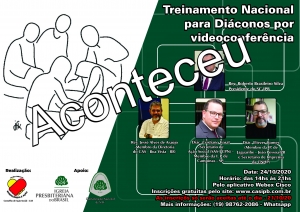 Fotos do Treinamento Nacional de Diáconos por Videoconferência